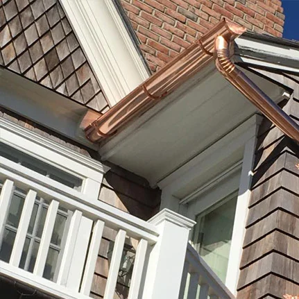 copper gutter installation Bohemia ny